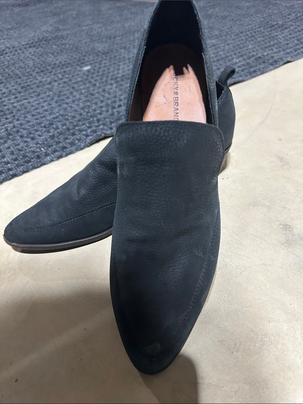Lucky Brand Black Pointed Toe Ankle Booties